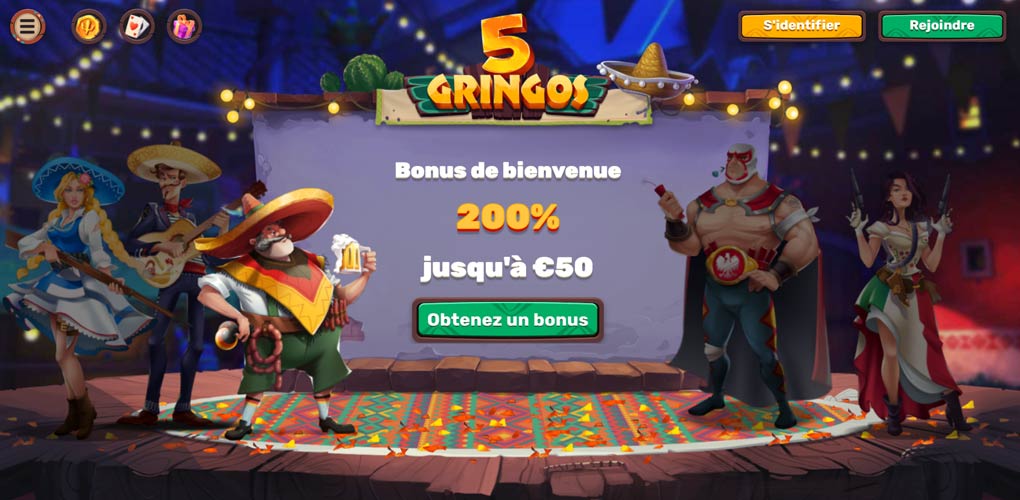 Avis 5Gringos Casino Casino – 100% jusqu’à 100€ – Casinos en ligne